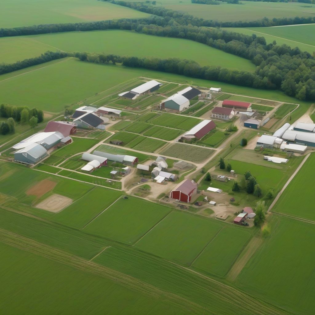 Aerial view of the MSPCA Nevins Farm