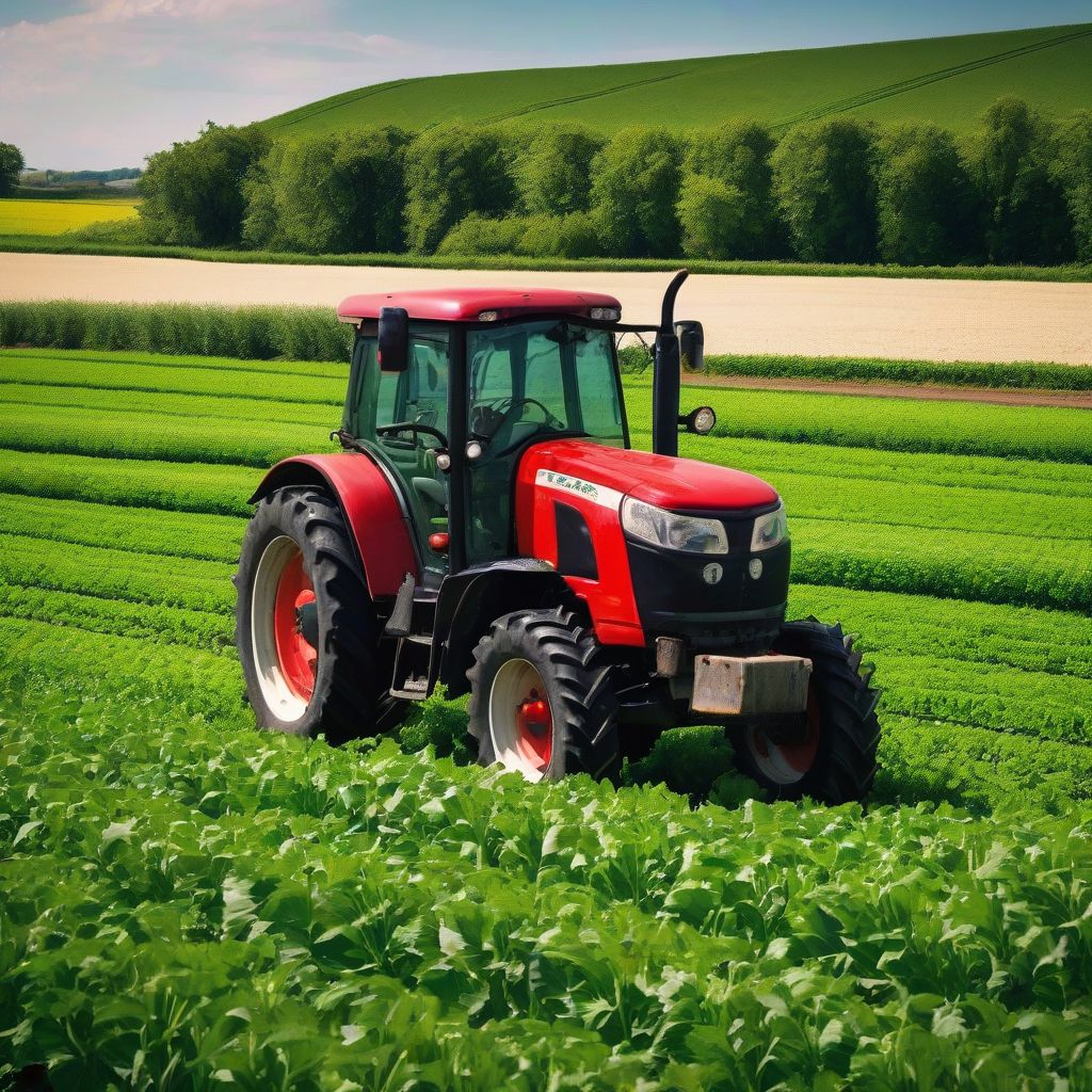 Tractor in a Field